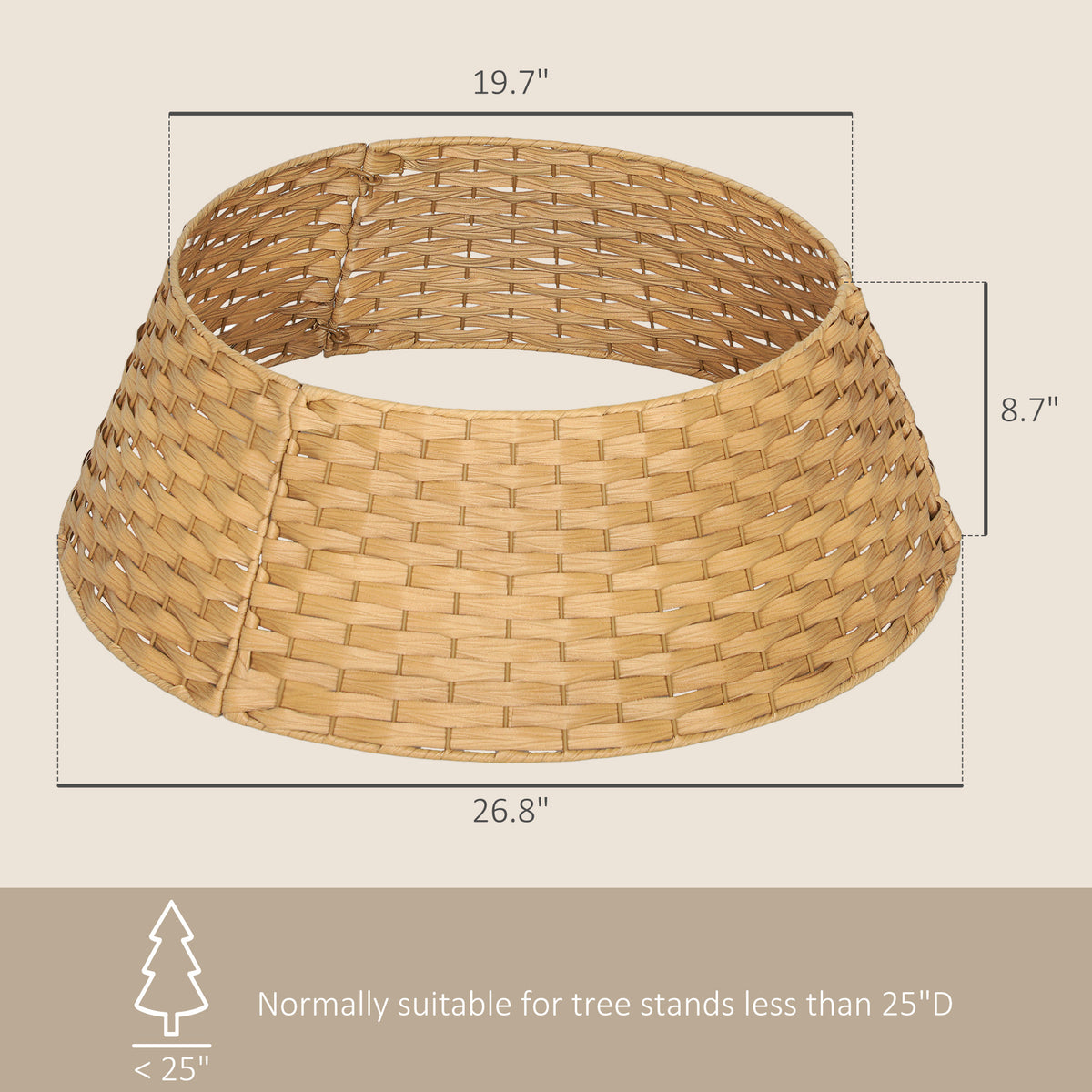 Woven Look Christmas Tree Collar, 27 in