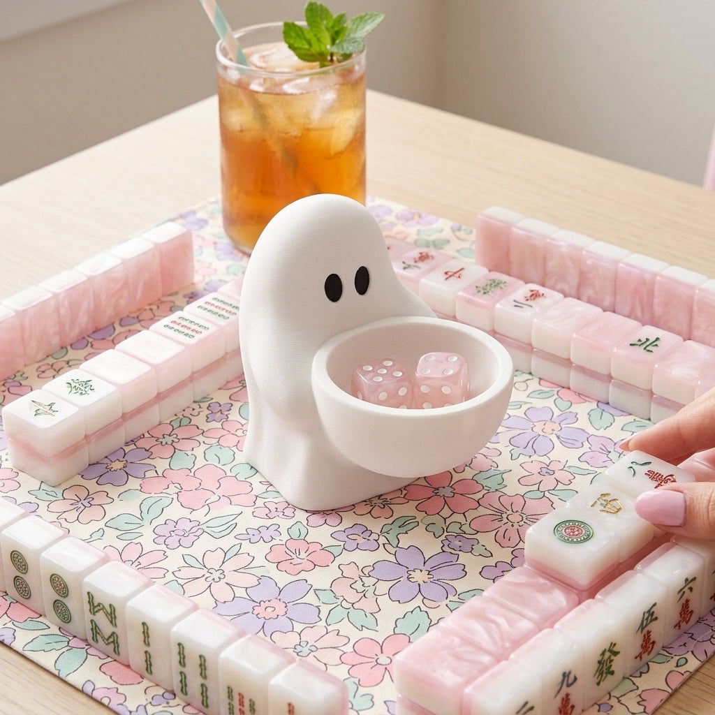 Ghost Mahjong Dice Holder, 3D Printed Ghost Dice Tray For American