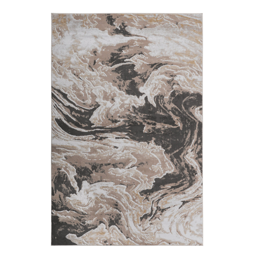 Payas 2X8 L.brown Abstract Runner Rug