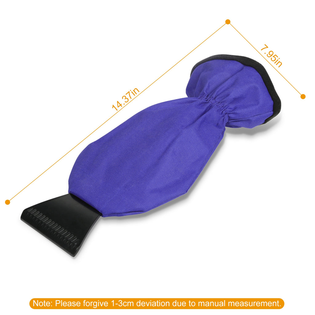 1Pc Ice Scraper Glove Car Windshield Snow Scraper Remover Glove Lined