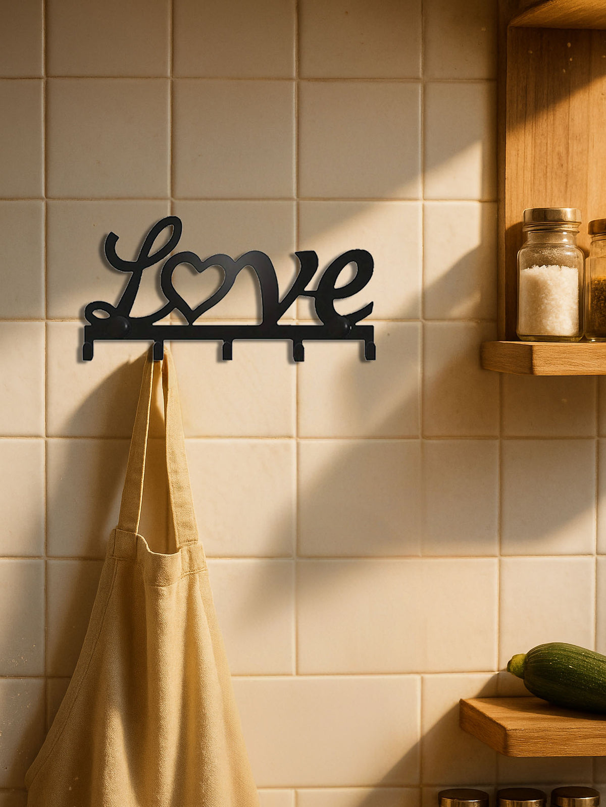 Wall-mounted Metal Rack Multifunctional Key Holder, Practical Decor