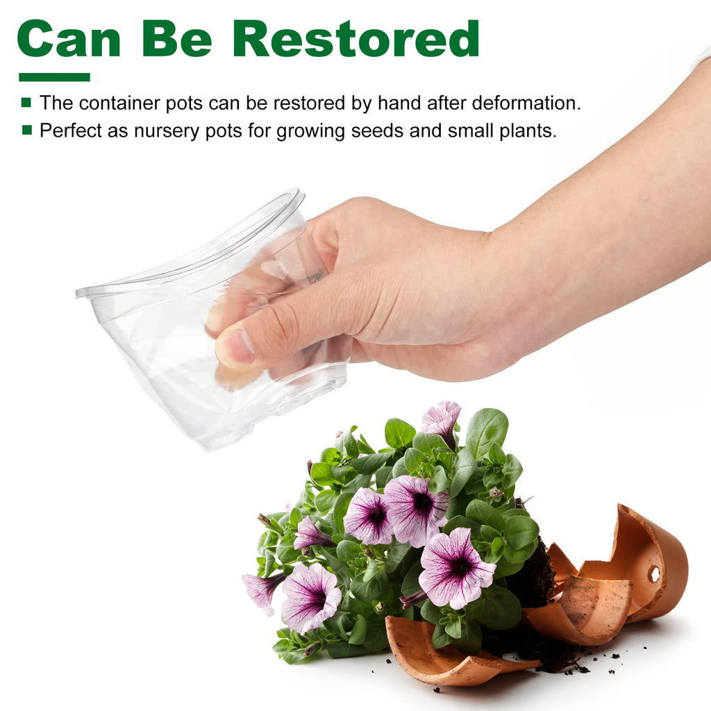 30Pcs Plant Nursery Pots For Spring Garden Container PET Flower Seed