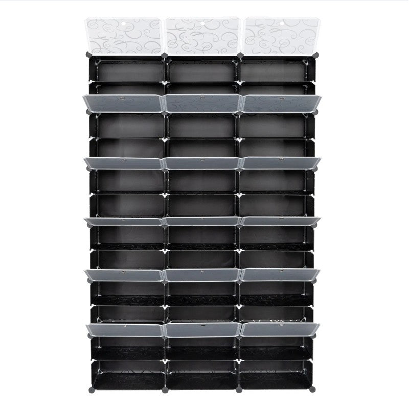 12 Layer Portable 72 Pairs Shoe Rack Storage Rack 36 Grid Tower Rack