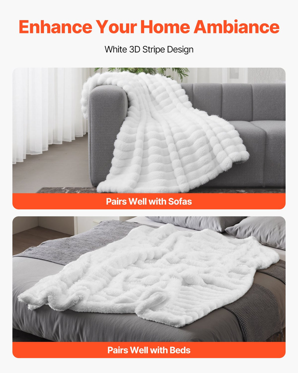 Soft Throw Blanket 50 X 60 Inches 1270 X 1524 Mm Faux Fur Cozy Bed