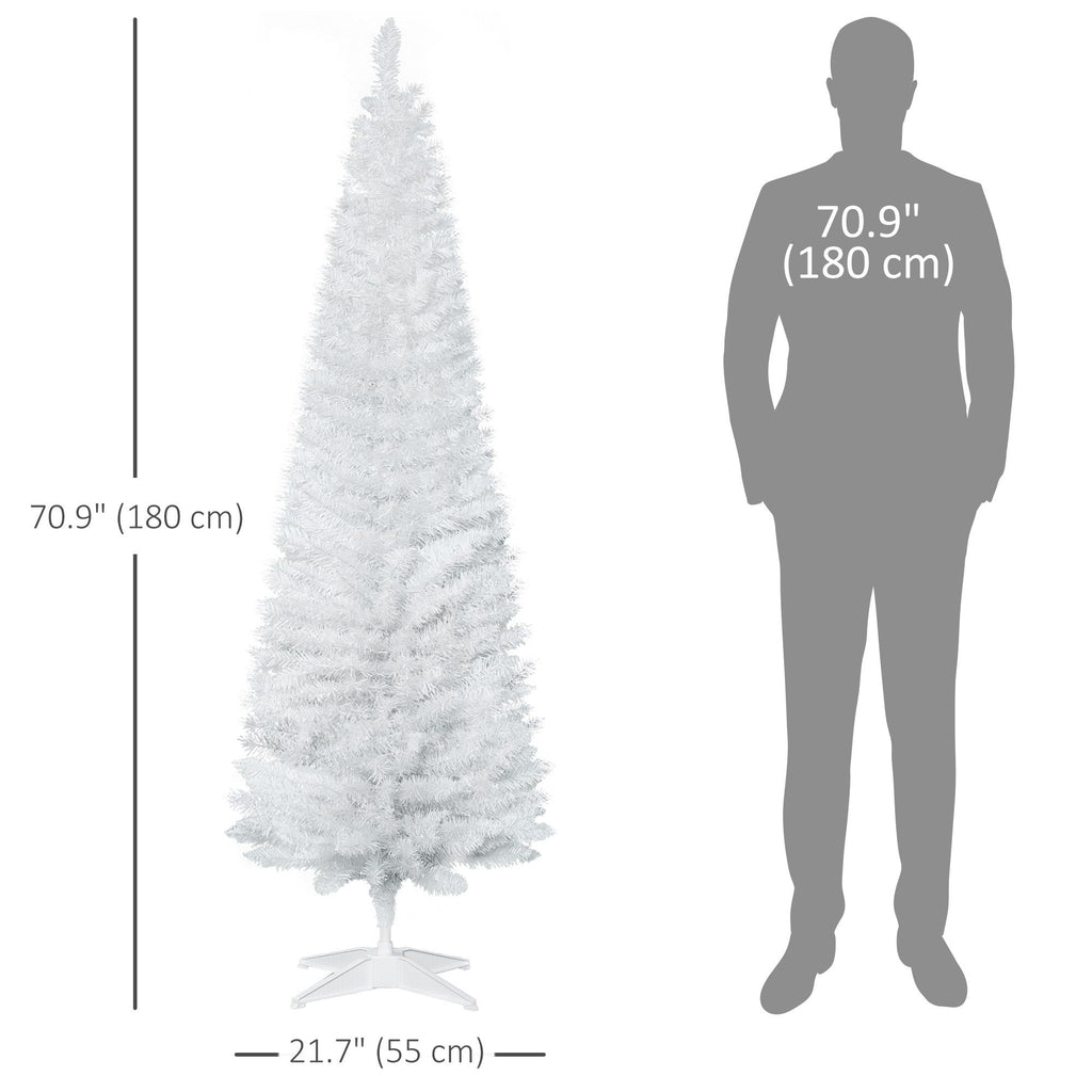 6 FT Christmas Tree Classic Tree Holiday Indoor Decoration, With Stable