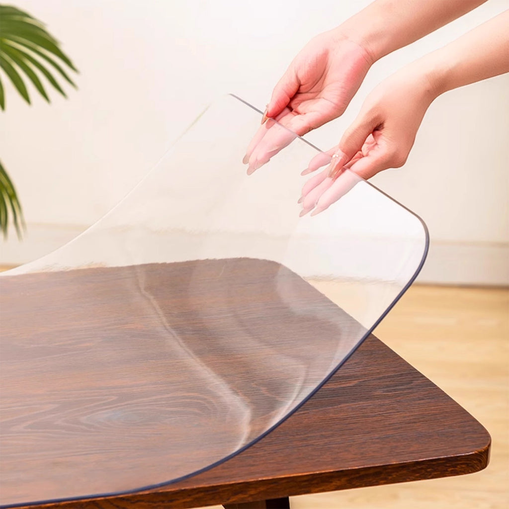 Clear Table Protector Mat -1.5mm Thickness Waterproof Heavy Duty PVC