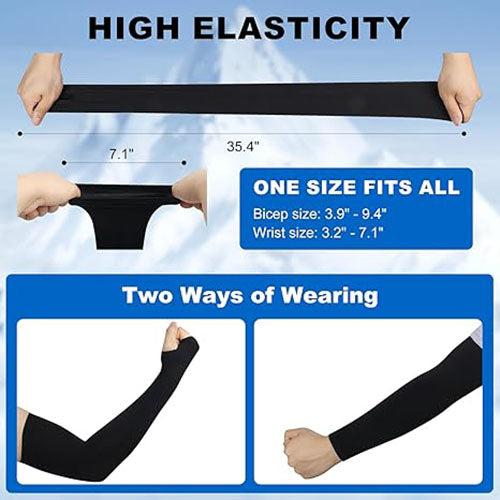 Unisex Cooling Ice Silk Sun Sleeves - UV Protection Thin Arm Guards