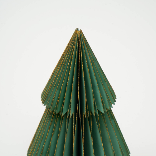 Green Handmade Paper Tree - Festive Decor