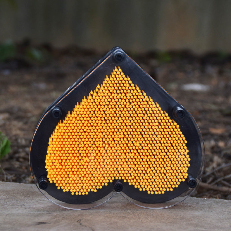 3D Heart Pin Art Toy-yellow