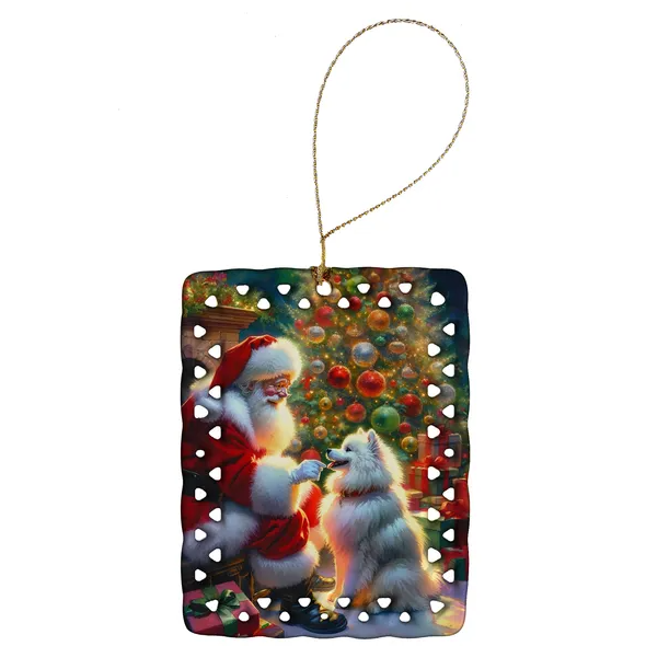 American Eskimos And Santa Claus Porcelain Decorations Christmas Tree