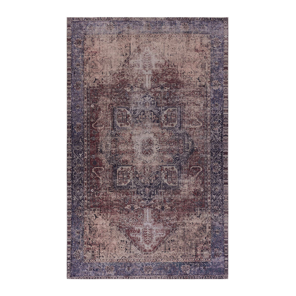 Maval Burgundy Washable Rug 2' X 3' Doormat Rug Burgundy, 2' X 3'