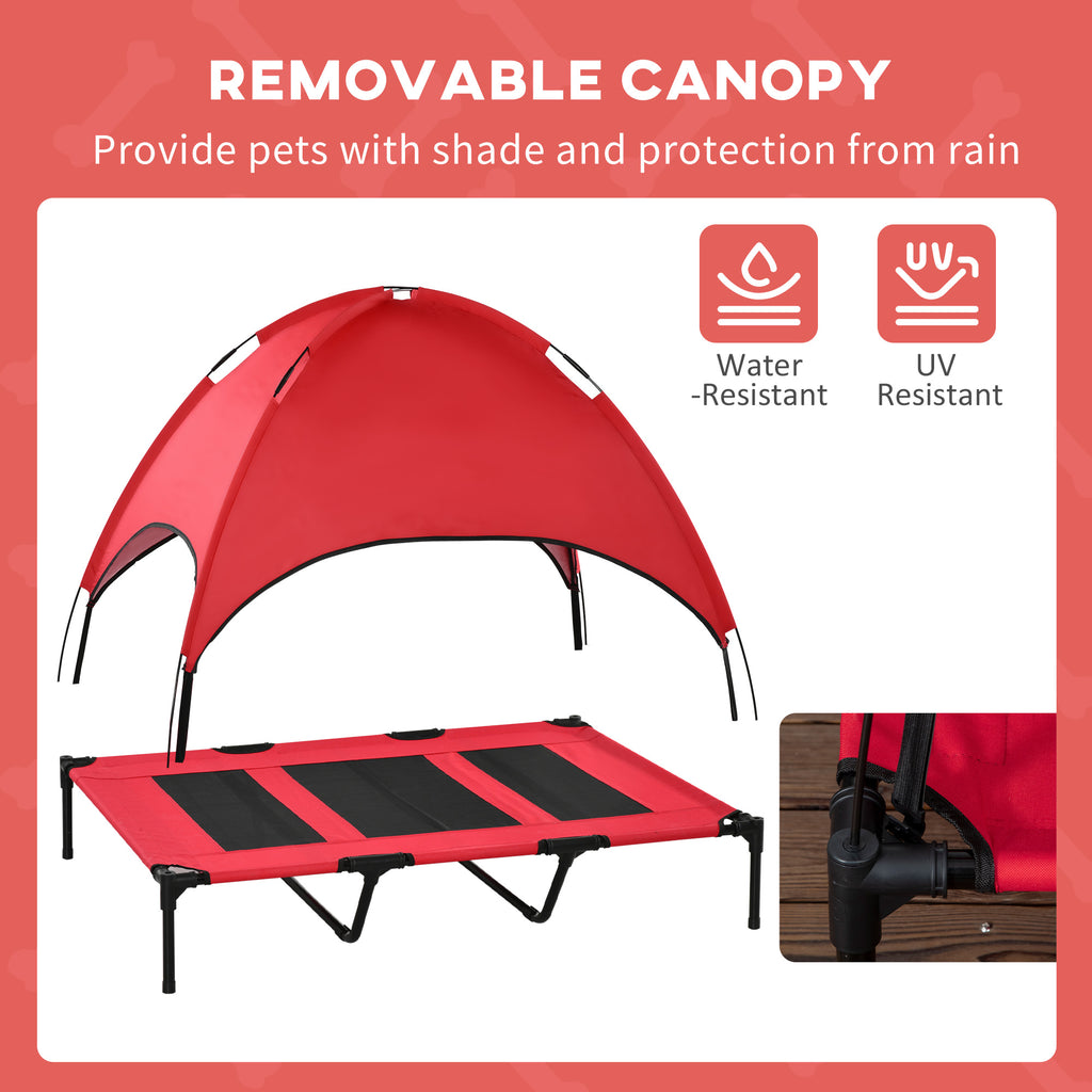48" X 36" Elevated Portable Dog Cot Cooling Pet Bed With UV Protection