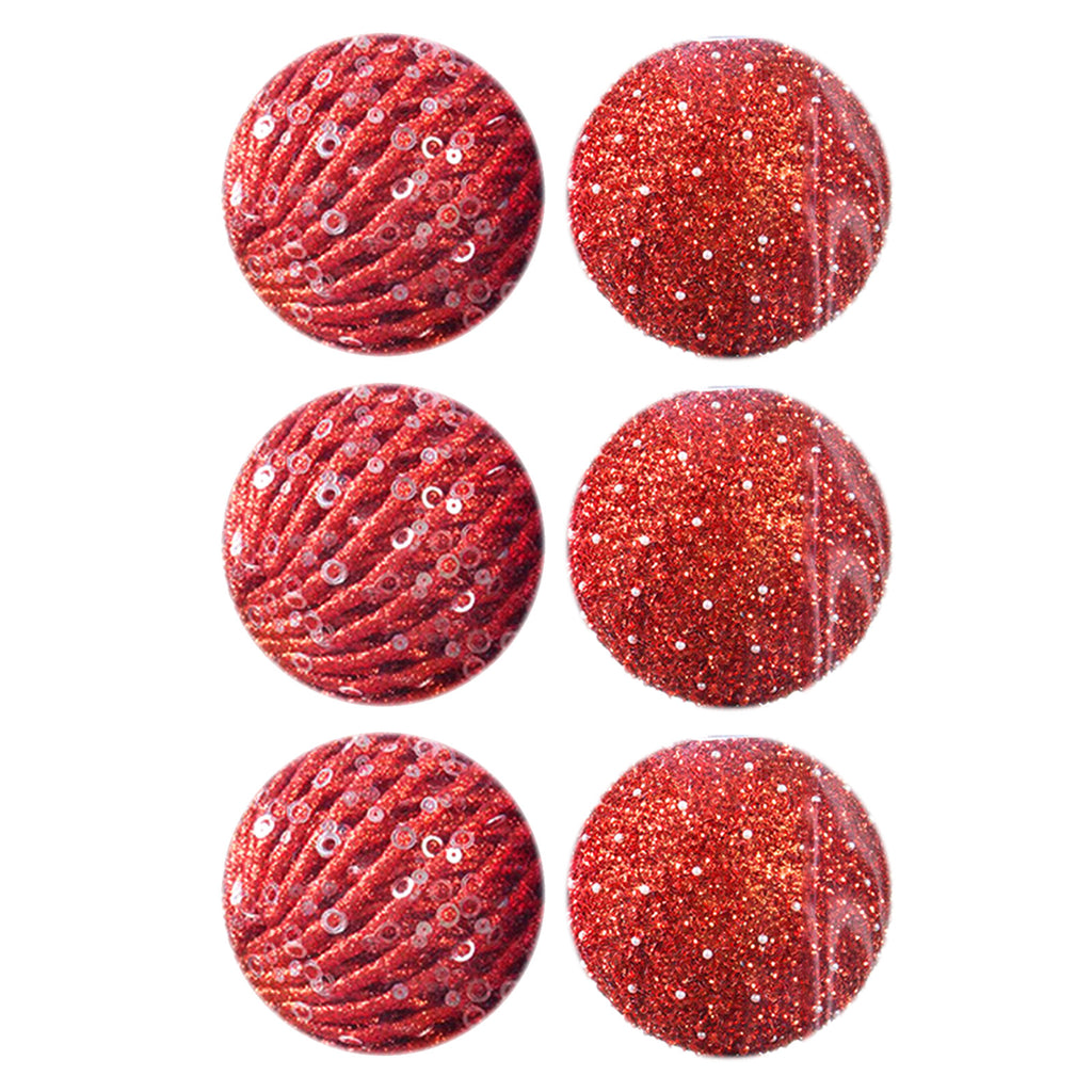6Pcs Xmas Tree Snowball Ornaments Pendant Decor Foam Wedding Decoration