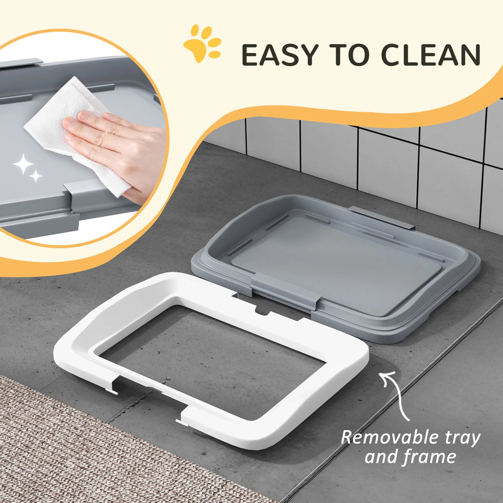 18" X 13" Pee Pad Holder, Dog Potty Tray For Indoor Outdoor, Easy