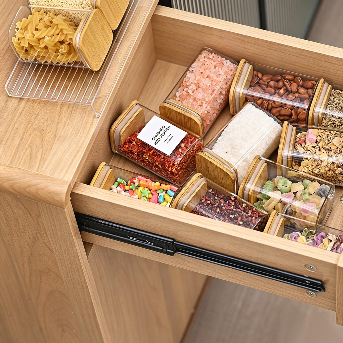 4 Pcs Multi Layer Seasoning Storage Rack, Stepped Spice Bottle Display