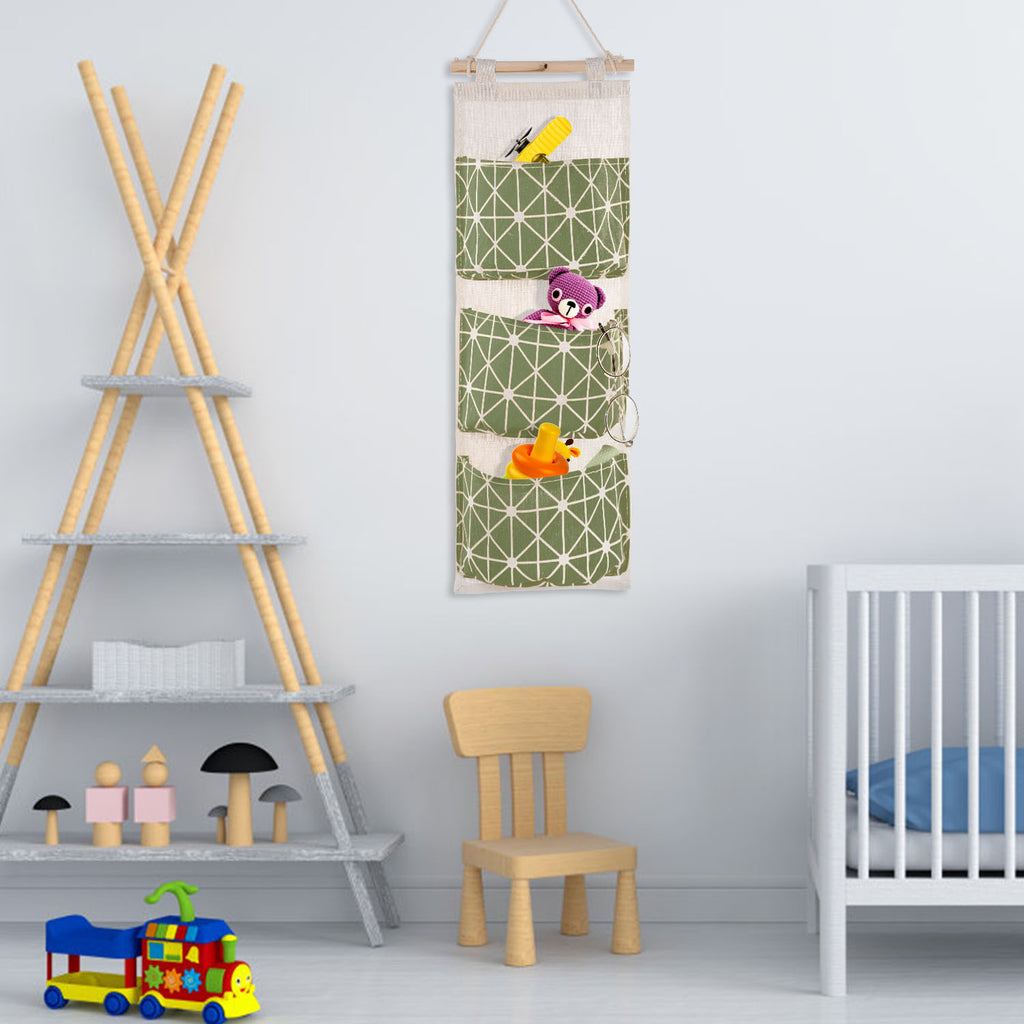 1Pc Wall Mounted Storage Bag Door Closet Hanging Storage Bag Organizer