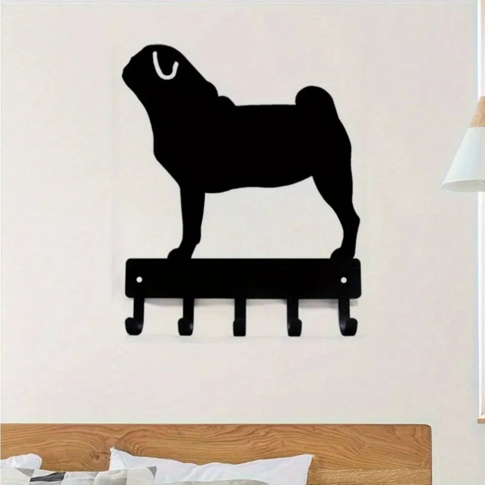 Chic Black Metal Wall Hook Home Decor Holiday Gift Wall Sculpture