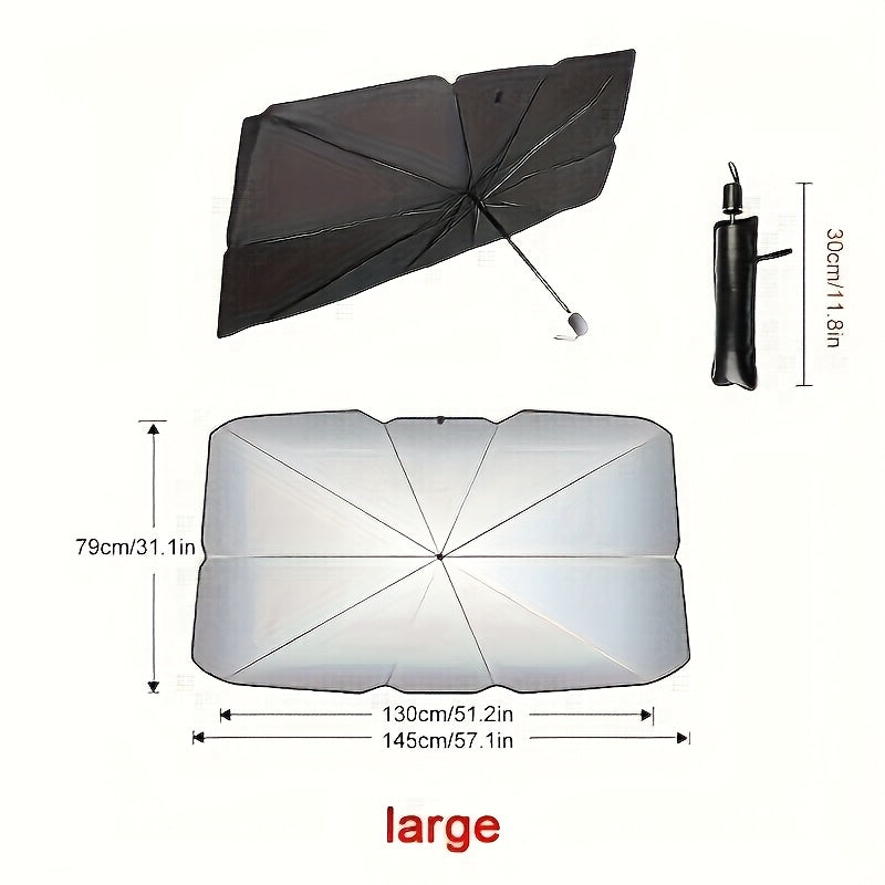 UPF50-Sunshade-UPF50- Compact Roll-up Sunshade For Front Window - Heat