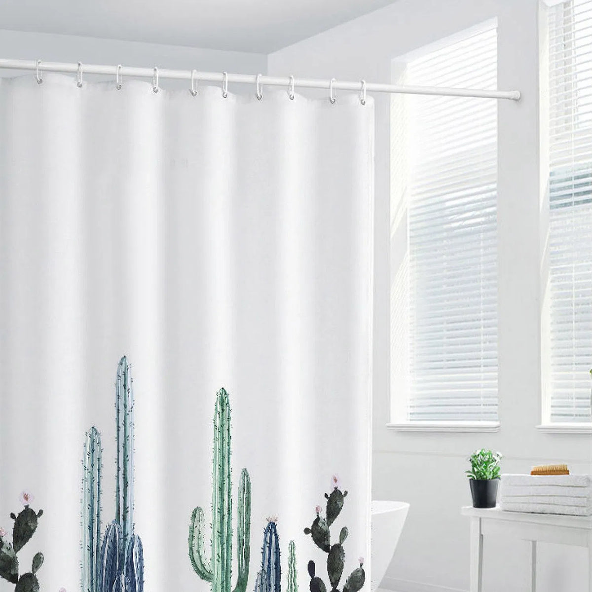 Heavy Duty Tension Curtain Rod, Non-slip Carbon Steel Spring Loaded
