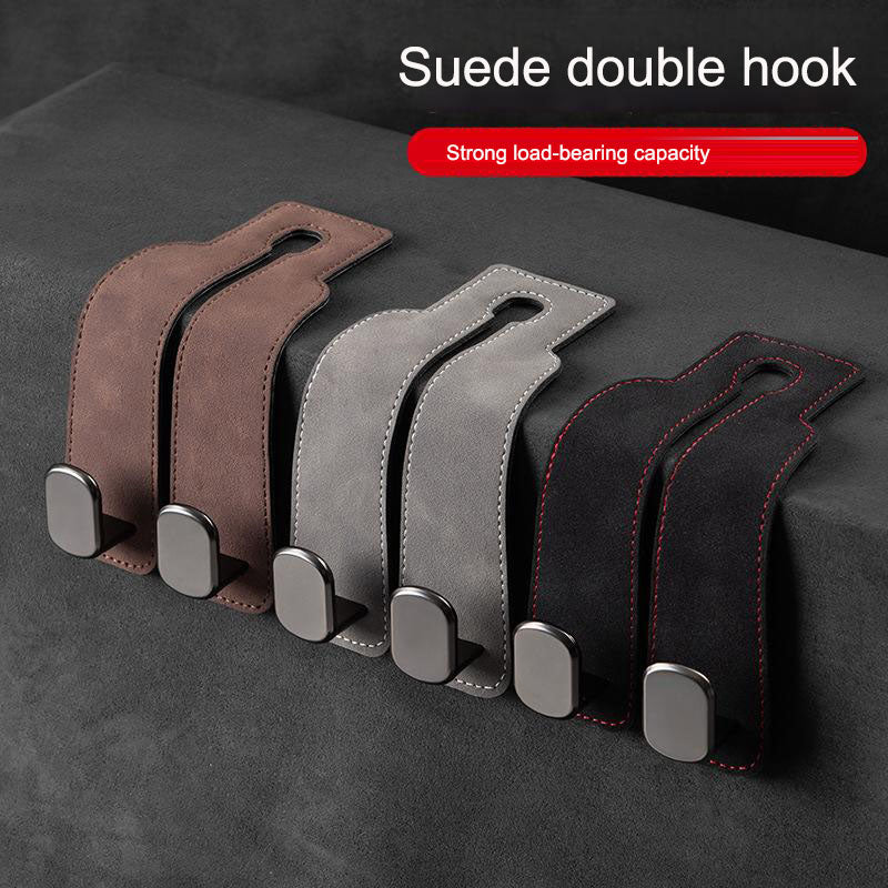Car Seat Back Phone Holder Hook-brown
