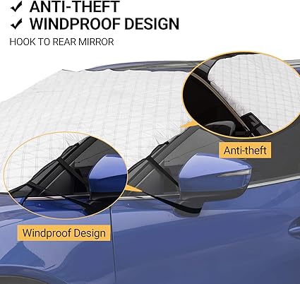 Car Windshield Snow Cover,car Windshield Snow Ice Cover With 4 Layers