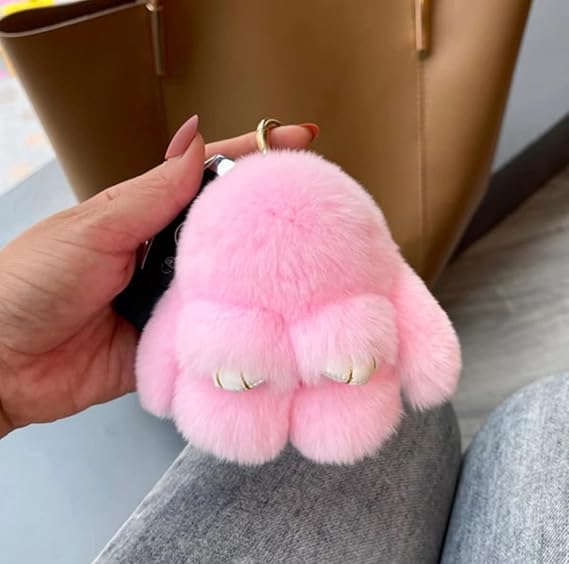 Cute Plush Rabbit Keychain