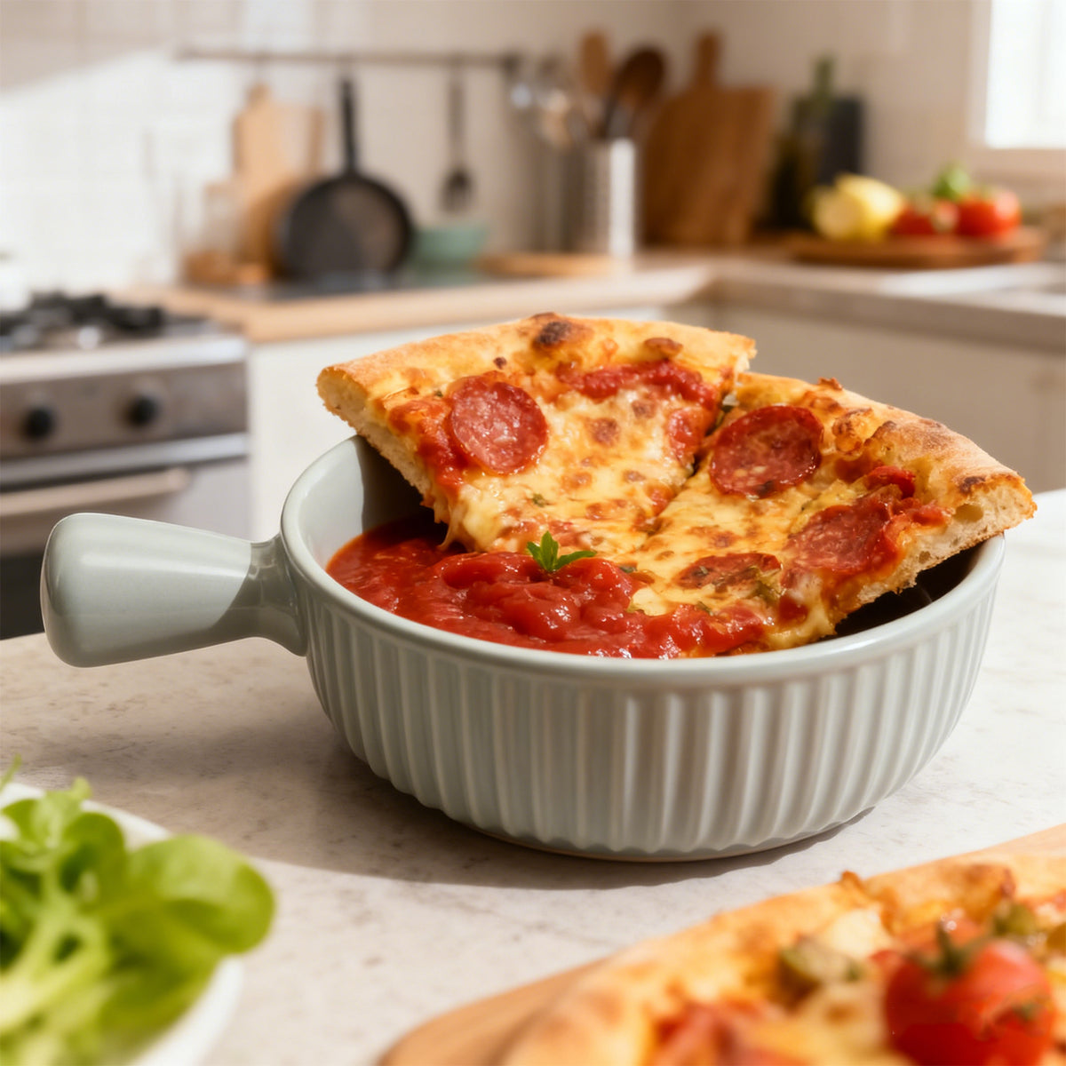 8 Inch Handle Round Bakeware-green