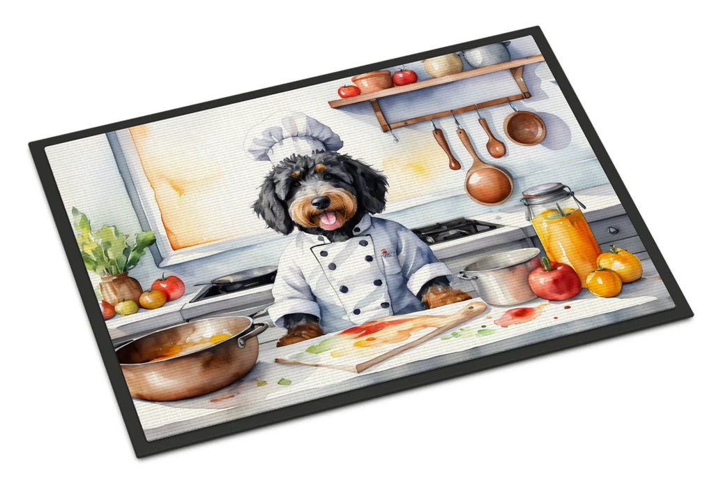 Bernedoodle The Chef Doormat Front Door Mat Indoor Outdoor Rugs