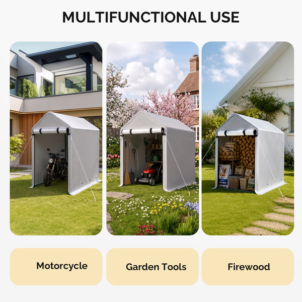 3x6 FT Storage Shed, Heavy Duty Bike Tent