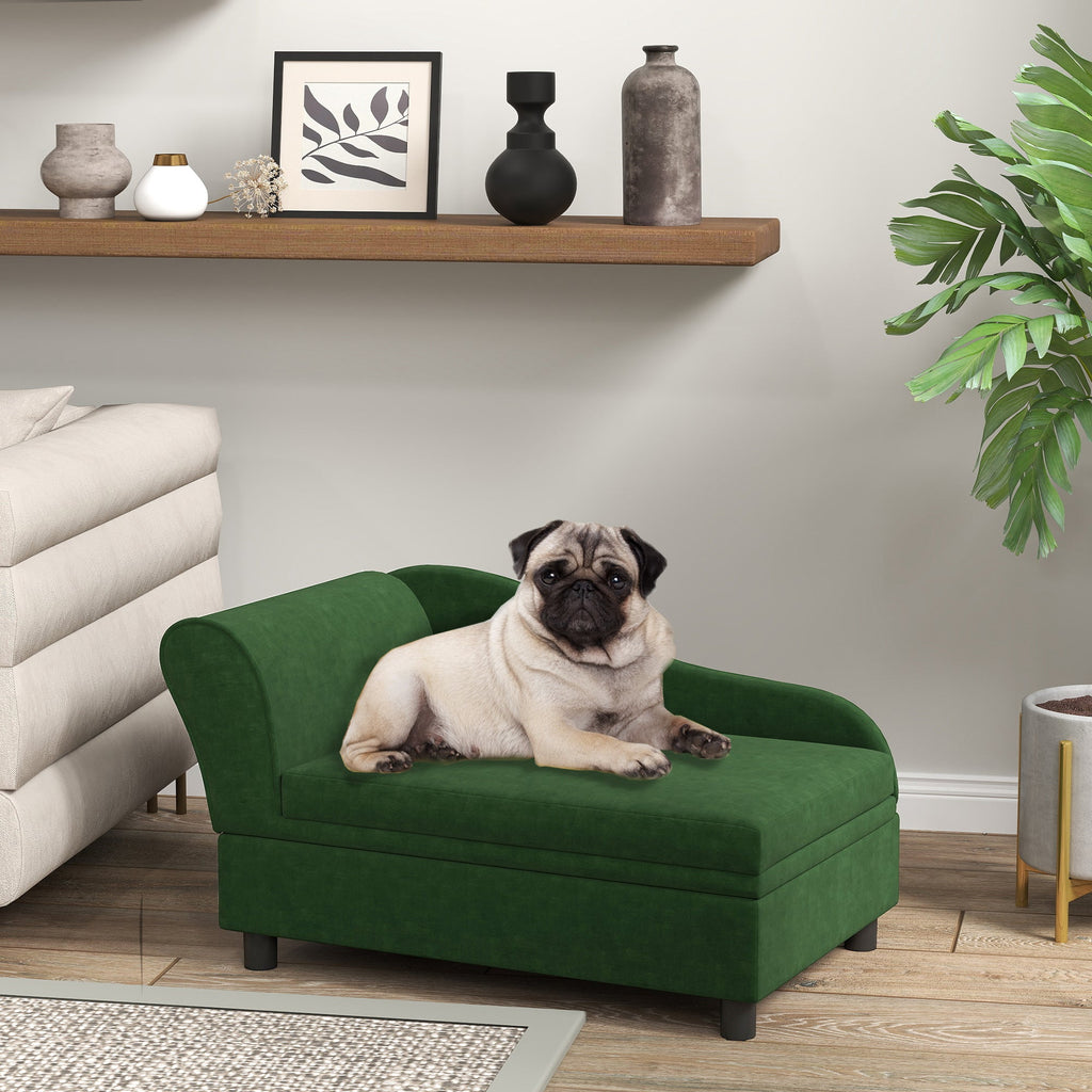 Pet Sofa Bed Couch With Storage, Pet Sofa For Cats And Small Dogs, Black