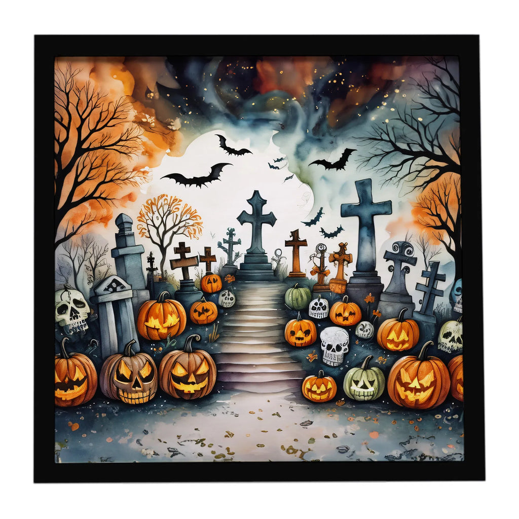 Day Of The Dead Spooky Halloween Framed Metal Print Bathroom, Kitchen