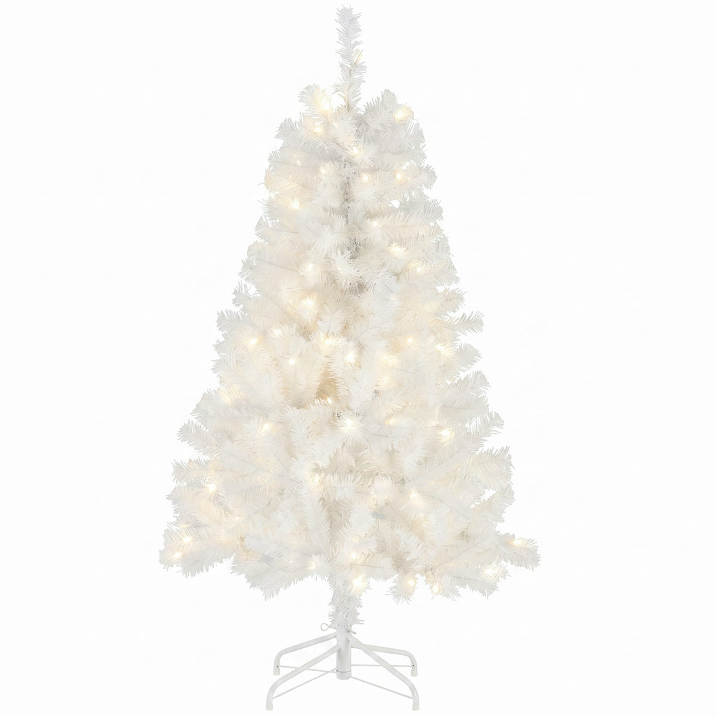 Prelit Christmas Tree, Realistic Spruce, With Metal Stand