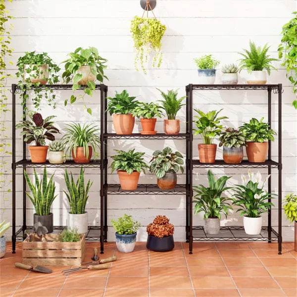 4-Tier Heavy-duty Metal Wire Shelving, 600 Lbs Total Load Capacity