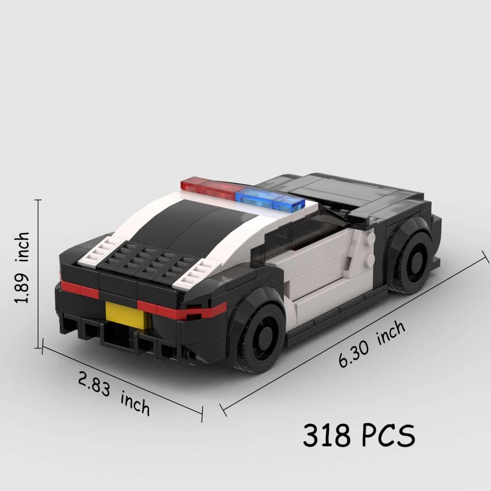 318PCS City Police Car Toy DIY City Car Building Bricks