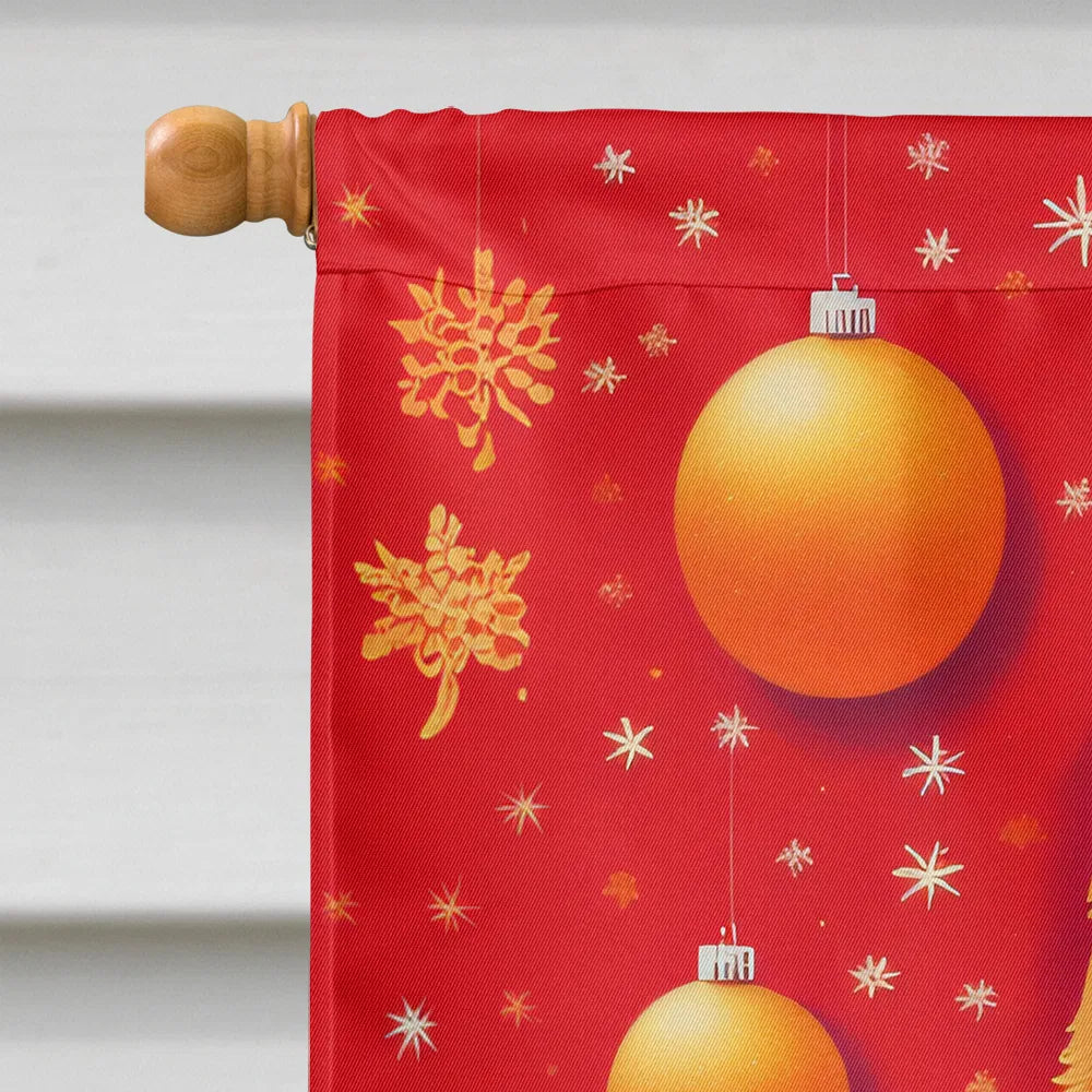Finnish Spitz Holiday Christmas House Flag Large Porch Sleeve Pole