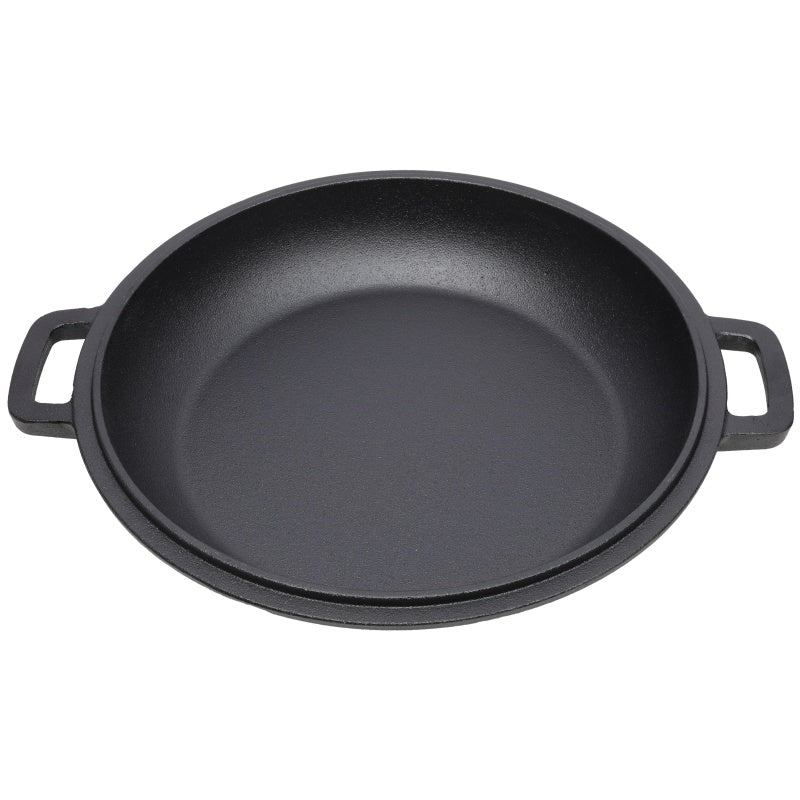 One In One Pre Seasoned Cast Iron Dutch Oven With Dual Handles, Outdoor