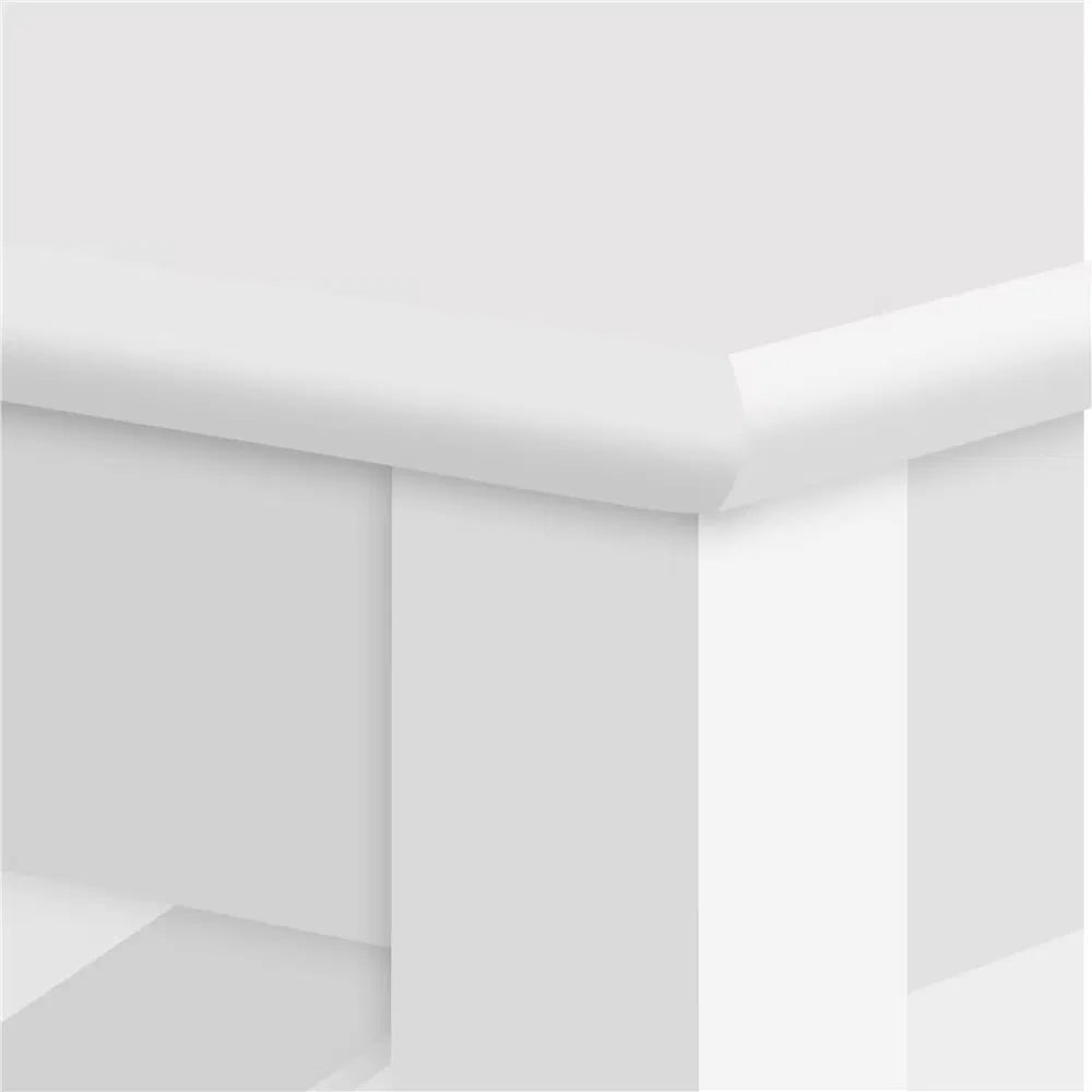 3 Tier Modern Endtablewithstorageshelf, White