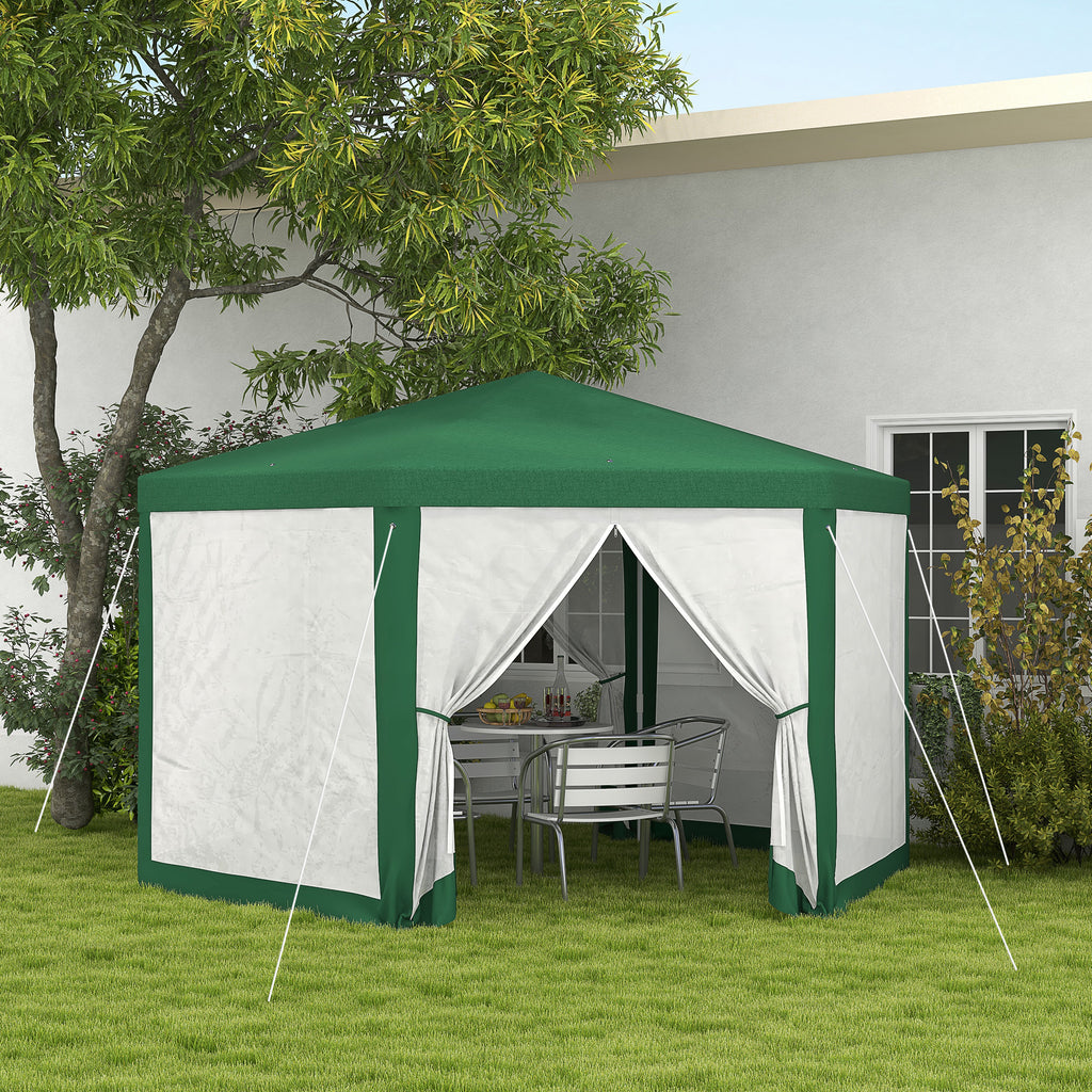 13 X 11 Outdoor Party Tent, Hexagon Sun Shade Shelter Canopy W/