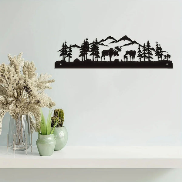 Deer Metal Wall Art For Living Room Home Decor Holiday Gift