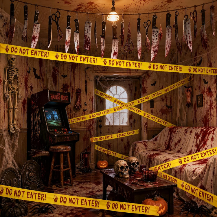 Halloween Decorations Caution Tape, 2 In X90 Ft Yellow Do Not Enter