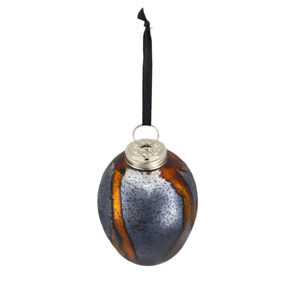 3 X 3 X 4.3 Egg Christmas Ball Ornament, Glass Decorative Hanging Ball