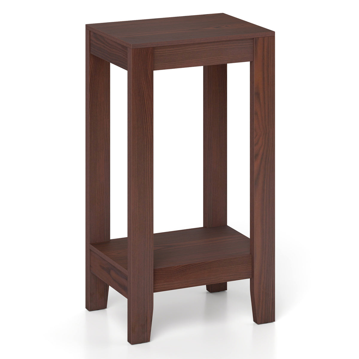 Tall Wooden Sofa End Table Side Table