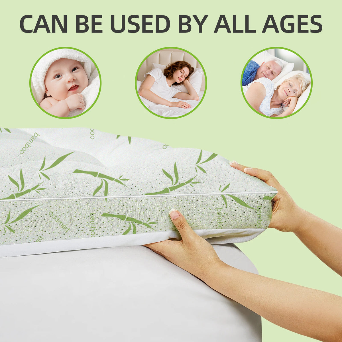 Cool Bamboo Mattress Topper Super Thick Breathable Bamboo Fiber