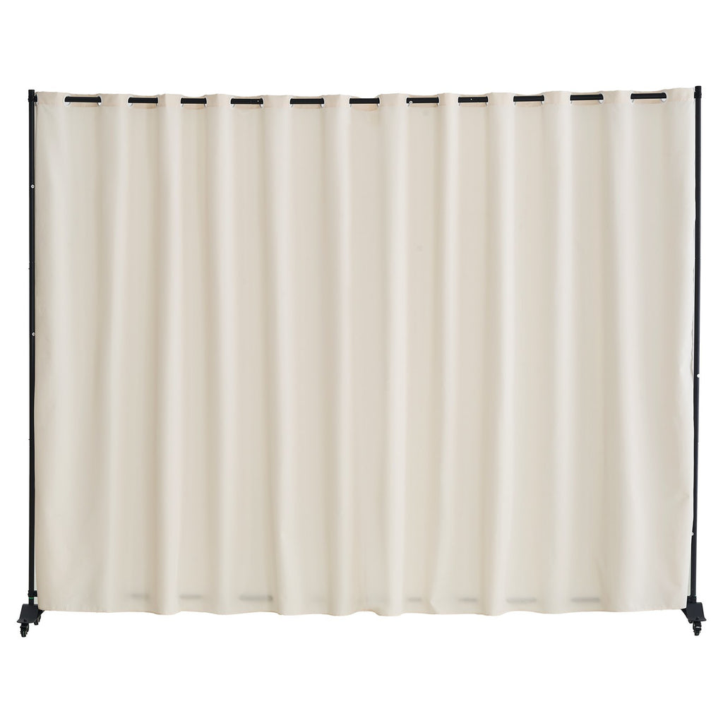 Room Divider, 96 X 120inch Portable Panel Room Divider With Wheels