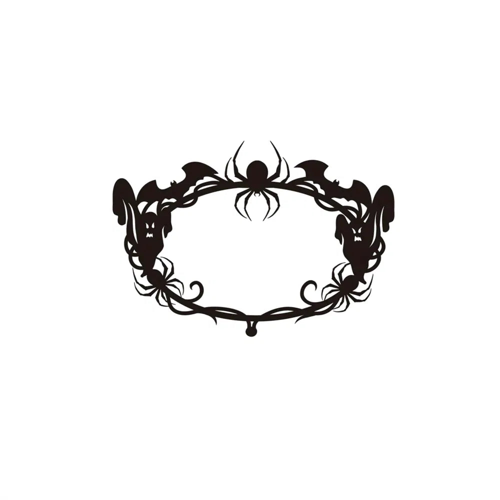 Gothic Bat Spiderweb Ghost Wall Hanging Halloween Decor For Indoor