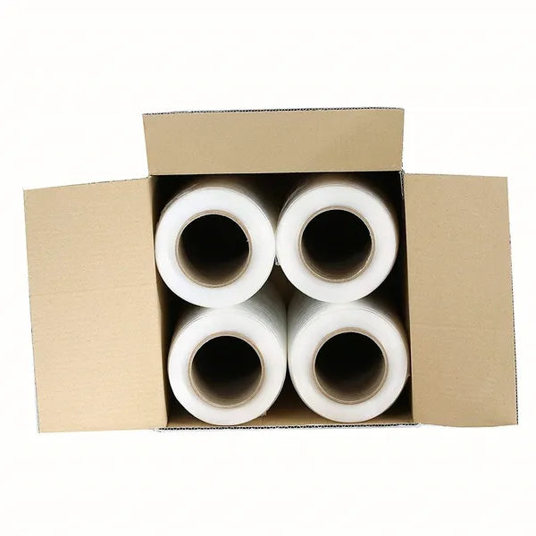 18' X 1000' 80 Gauge 4 Rolls Pallet Wrap Stretch Film Hand Shrink Wrap