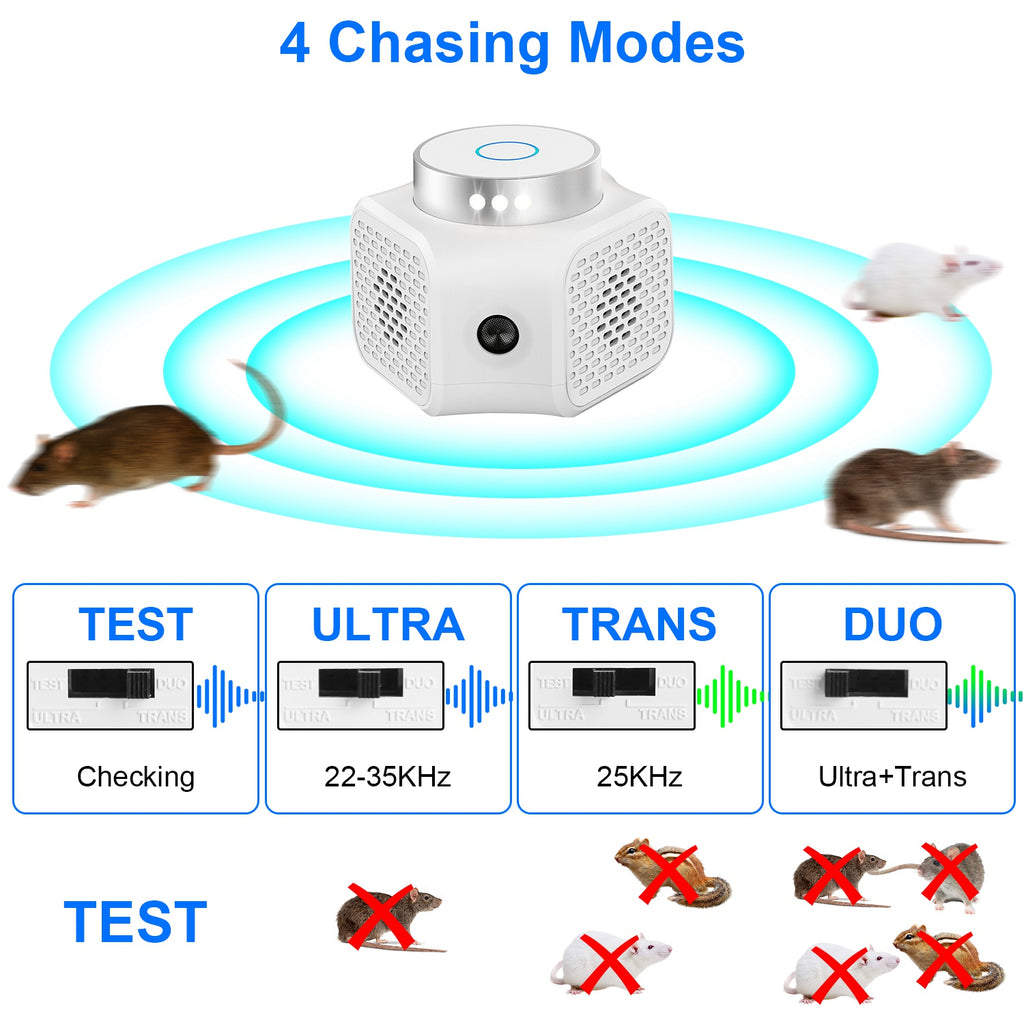 1Pc 360 Degree Ultrasonic Rodent Chaserindoor With Ultrasonic Sound