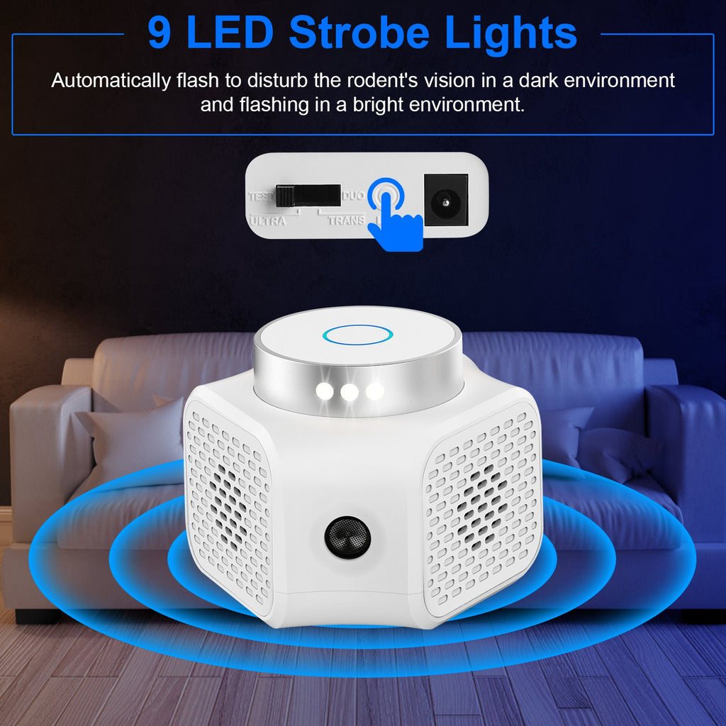 1Pc 360 Degree Ultrasonic Rodent Chaserindoor With Ultrasonic Sound