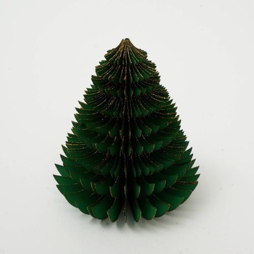 Handmade Green Paper Tree Festive Holiday