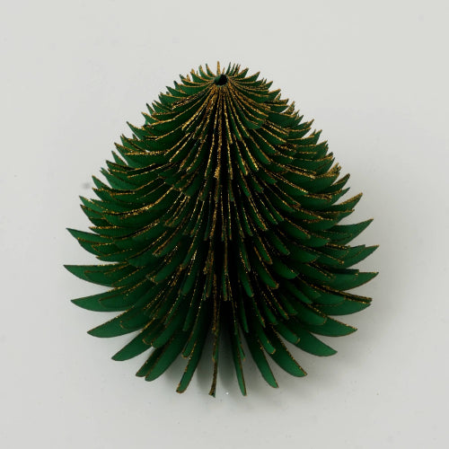 Handmade Green Paper Tree Festive Holiday